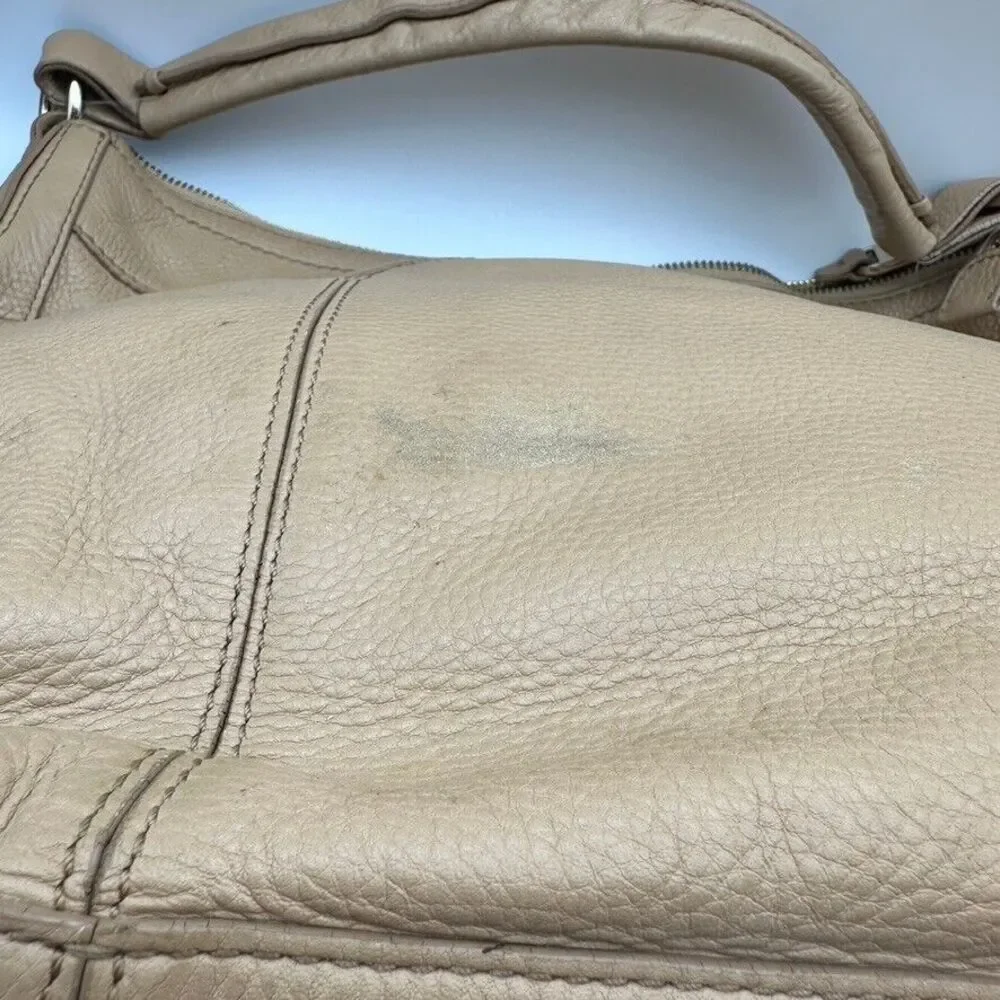 Cole Haan Hobo Shoulder Bag Women's Sandstone Tan Zip‎ Pockets Top Zip Logo